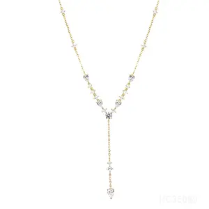 Модный 925 Комплект украшений из родия из стерлингового серебра, женские ожерелья-Чокеры с золотым покрытием 14 карат 18 карат с сердечком