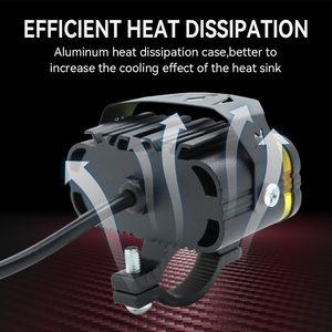 Faro LED de 2 lentes y 4000LM, luz estroboscópica de trabajo, bombilla antiniebla, cuatro modos, focos para motocicleta, coche, camión, SUV, reequipamiento/actualización - Product Image 4