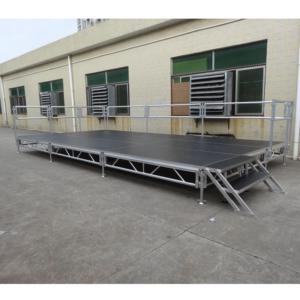 Escenario modular de rendimiento escolar de escenario de aluminio interior ajustable en altura - Product Image 1