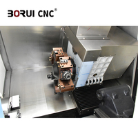 Tour CNC à banc incliné multifonction BR150LDY avec tourelle servo à 12 stations et tourelle motorisée axe Y pour opérations de tournage-fraisage