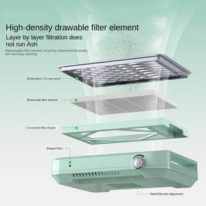 プロ用充電式ポータブルネイルダストコレクターマシン4100RPMネイルサロンマニキュア掃除機耐久性プラスチック製 - Product Image 4