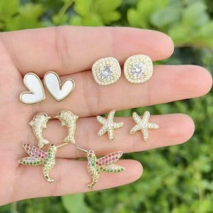 IPMIN squisito orecchini in ottone per le donne all'ingrosso meraviglioso come regali con fiori farfalla <span class=keywords><strong>ape</strong></span> modelli - Product Image 4