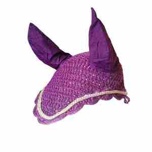 Ligero Crochet Horse Fly Veil Control de ruido Ear Bonnet Equipo ecuestre elegante para montar y competiciones - Product Image 6