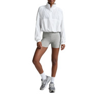 Veste coupe-vent courte pour femme à demi-zip, coupe oversize, avec fente dorsale, légère, style pull sportif