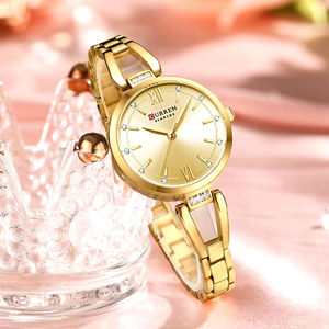 Montre à quartz pour femme CURREN 9092, cadran serti de strass, bracelet en acier inoxydable, élégante et tendance, idéale pour les fêtes, le bureau ou comme cadeau. - Product Image 2