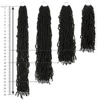 Estensione dei capelli all'uncinetto N u sintetica colorata nu locs 28 pollici 168g black woman dread locks Kima braid hair vendors