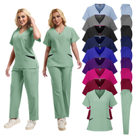 OEM grande taille, colorés, à la mode, ajustés, vente en gros d'uniformes médicaux pour infirmière, ensembles d'uniformes, vêtements de travail de beauté pour spa et hôpital