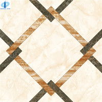 Carreaux de porcelaine brillants à motif floral moderne de luxe 600x600 mm pour la décoration intérieure et les salles de bain des maisons et villas