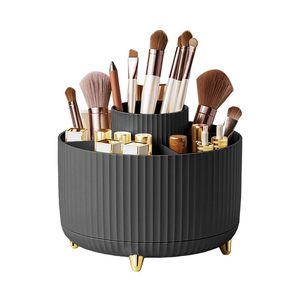 Contenedor de almacenamiento de brochas de maquillaje giratorio de escritorio, estante de lápiz labial de dormitorio de almacenamiento clasificado giratorio - Product Image 6