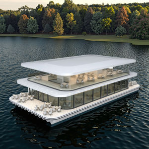 Mini bateau ponton en aluminium de luxe Yacht de luxe pour bar de fête de maison <span class=keywords><strong>restaurant</strong></span> flottant de pêche - Product Image 1