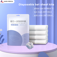 Jetable Non Tissé PP Non Tissé Polypropylène Blanc Hôtel Plat Équipé Matelas Oreiller Lit Couette Linge Couverture Draps Ensembles