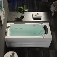 Bain à remous autoportant en acrylique pour intérieur, avec chauffage, ozonateur et éclairage LED multicolore, drain intégré, 60 gallons+, SPA chaud et abordable