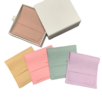 Hxjkc — sac pour boucles d'oreilles en ultra fibre, collier à clapet, boucles d'oreilles, bijoux, sac en cuir double face, logo personnalisé imprimé