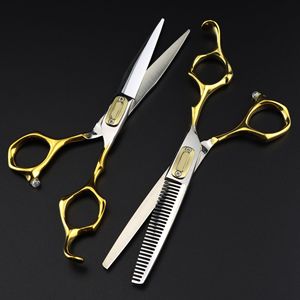 Tijeras de Peluquería de Acero Inoxidable con Mango Dorado de 6.0 Pulgadas, Sostenibles, para Corte de Cabello, Flequillo Recto y Adelgazamiento - Product Image 4