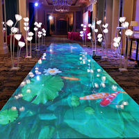 Pantallas LED Digitales Interactivas a Todo Color para Interiores, Paneles LED de Piso para Bailar en 3D de 500x1000mm, P2.9, P3.91, P4.81