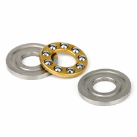 Rodamiento de Bolas de Empuje Plano F5-12, F5-12M 5x12x4mm, Rodamientos de Bolas Axiales Miniatura de Alta Velocidad y Precisión, de Acero Cromado