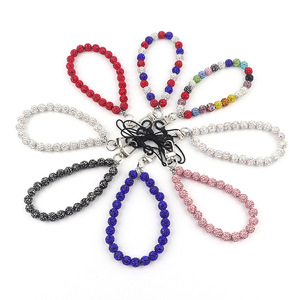 2025 nouvelle argile incrusté strass boule chaîne téléphone lanière créative Anti perte téléphone sangle et sac charme - Product Image 2