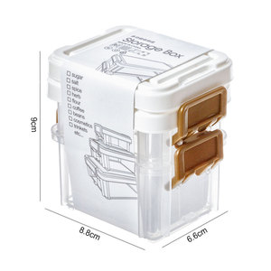 Boîte de <span class=keywords><strong>rangement</strong></span> à verrouillage polyvalente à 2 couches avec couvercle Organisateur de <span class=keywords><strong>couture</strong></span> transparent Boîte empilable Petite boîte en plastique empilable - Product Image 4