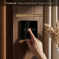 Sakelar Tirai ZigBee TL EUC01 EU Dengan 3 Tombol Sentuh Buka Hentikan Tutup Panel Kaca untuk Kontrol Tirai Hotel dan Rumah
