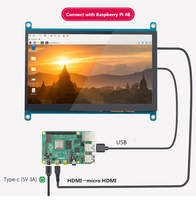 Yüksek Kaliteli 10.1/7/5 İnç Raspberry Pi 3/4 B+ Dokunmatik Ekran IPS Ekran Açık Çerçeveli Küçük VGA Monitör Taşınabilir Monitörler