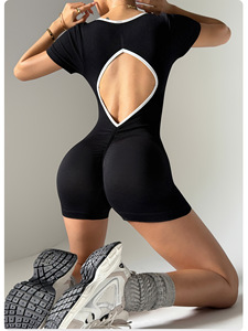 Body de yoga sans couture pour femmes <span class=keywords><strong>justaucorps</strong></span> d'entraînement à dos ouvert avec contrôle du ventre et levage des fesses pour la danse, la course à pied, le yoga et l'entraînement physique - Product Image 6
