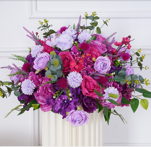 Kit Floreale Artificiale Viola Scuro e Fucsia per Matrimoni, Fiori per Archi e Pilastri <span class=keywords><strong>Romani</strong></span> per Sfondo di Benvenuto - Product Image 1