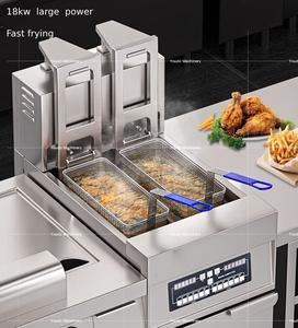 Cocina comercial Restaurante Catering Equipo Pollo Patata Un tanque Freidora <span class=keywords><strong>de</strong></span> grasa Freidoras - Product Image 4