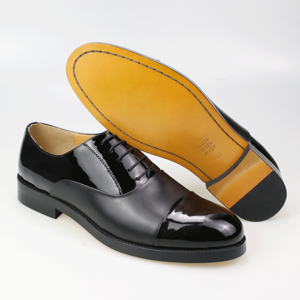 Chaussure Oxford classique formelle à lacets en cuir verni pour <span class=keywords><strong>homme</strong></span>, chaussures de cérémonie pour costume de mariage, smoking, couleur : <span class=keywords><strong>noir</strong></span> et marron, taille : 39-46 - Product Image 6