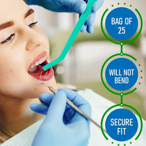 25 Pontas de Sucção Odontológicas Cirúrgicas Descartáveis Manuais Brancas de 1/8 polegada com Certificação CE - Product Image 6