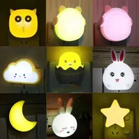 Mignon EU US Plug Nouveauté Veilleuse Induction oiseau LED Petites Veilleuses 85-220V applique murale