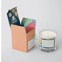 Échantillon gratuit de l'usine de 15 ans d'emballage de cartes en papier cartonné de luxe avec logo personnalisé boîte à bougie rigide parfumée pliante