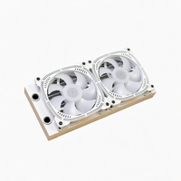 Radiateur en aluminium OCOCOO 240 mm, cœur à ailettes haute densité, double ports G1/4, blanc, ultra silencieux, débit d'air élevé, pour configurations de jeu PC