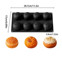 Nouveau moule en silicone en forme d'orange, mini outil de cuisson pour gâteaux et mousses, qualité alimentaire, antiadhésif, facile à démouler, réutilisable, pour projets DIY et créations en plâtre