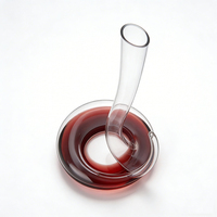 Carafe à vin rouge en cristal sans plomb, soufflée à la main, en forme de serpent enroulé, de haute qualité, avec verseur pour aération rapide