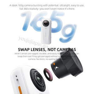 Insta360-Cámara DE ACCIÓN X4 Air 8K resistente al agua, 360, vídeo gran angular 4K, palo de selfie invisible, protectores de lentes extraíbles, 105 <span class=keywords><strong>min</strong></span> de duración - Product Image 4