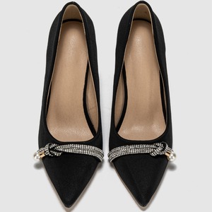 รองเท้าส้นสูงหัวแหลมประดับด้วยเลื่อมสำหรับผู้หญิง, รองเท้าส้นสูงแฟชั่นประดับด้วยมุกสี่เหลี่ยมเหมาะสำหรับงานแต่งงานและโอกาสอื่นๆ - Product Image 5
