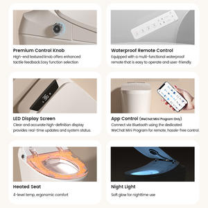 <span class=keywords><strong>Toilette</strong></span> allongée intelligente <span class=keywords><strong>avec</strong></span> télécommande et fonction de chasse automatique - Product Image 2