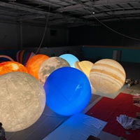 Ballon gonflable planétaire Terre Lune Soleil Mars avec éclairage LED pour décorations et publicité