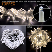 Festliche Außenbeleuchtung 100 LED-Lichterkette 10m 220V Weihnachtsdekoration Verbindbare Gummi-LED-Lichterkette 10 Meter