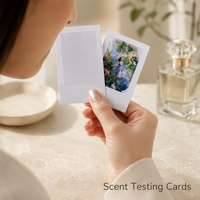 Cartes de visite parfumées Magic Blotters avec carton duplex - Images révélées magiquement &amp;   Cartes de test de parfum