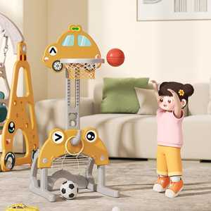 Tobogán de Plástico 3 en 1 con Columpio para Uso en Interiores en Jardín de Infancia, Parque Deportivo y Centro Comercial - Equipo de Juegos para Bebés - Product Image 5