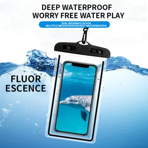 Nachtlampje Mobiele Telefoon Waterdicht Telefoonhoesje Doorzichtig Waterdichte Tas Pouch Pvc Waterproof Universele Mobiele Telefoon Tas Voor iPhone