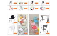Chaise de salle à manger en plastique au design moderne, de haute qualité, vente en gros directe usine OEM, idéale pour appartement, atelier et usage extérieur