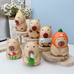 Jouets anti-stress mignons en forme de capybara, mini-capybara amusant à presser, jouet sensoriel pour fête d'anniversaire, cadeau de Noël, jouet en gros - Product Image 4