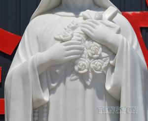 Statue de la sainte marie en marbre, icône de la vierge marie, décoration de l'église chrétienne, Statue catholique - Product Image 4