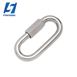 איכות גבוהה בצורת D פלדת אל-חלד קישורים מהירים מסלול שרשרת טבעת חיבור אבזם נדנדה לטיפוס תעשייה כבדה - Product Image 1