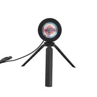 Newish Intérieur 16 Couleurs Éclairage de Nuit Mini Projecteur LED RGB Lumière Réglable Trépied Sunset Sunrise Lampe pour la Décoration