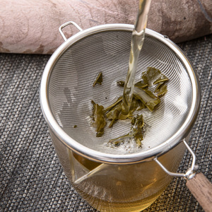 Colador de té de acero inoxidable 304 con mango de madera de nogal, tamaño pequeño y grande, para filtrar el té Kung Fu - Product Image 2