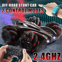 Coche de Acrobacias RC EPT 2.4G con Doble Volteo, Luces LED con Doble Pulverización de Niebla y Música, Juguete Todoterreno 4WD para Niños