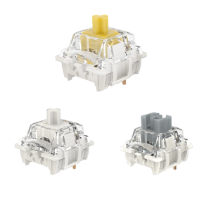 Accessoires pour clavier mécanique <span class=keywords><strong>GATERON</strong></span> G Pro 3.0, interrupteur jaune, interrupteur argenté, couvercle supérieur, pré-lubrification - Product Image 1